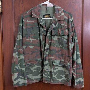Vintage 70s Military Issue Camouflage Jacket